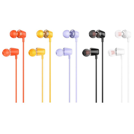 HOCO słuchawki przewodowe Jack 3,5 mm z mikrofonem M107 białe