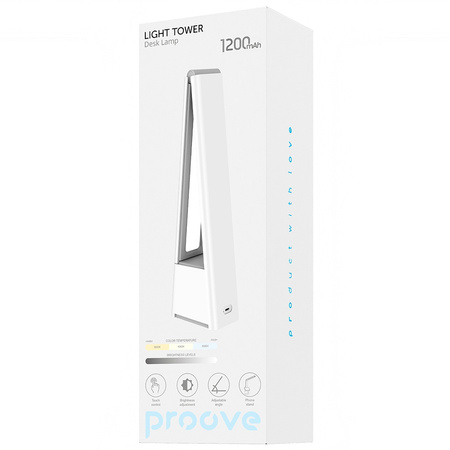 Proove Lampka biurkowa Light Tower LED   1200mAh 5W biały/white