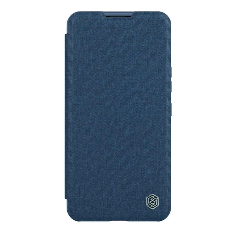 Nillkin Qin Cloth Pro Case Schutzhülle für iPhone 14 Pro Max, Kamera-Abdeckung, Holster-Abdeckung, Klapphülle, Blau