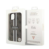 Guess nakładka do iPhone 15 6,1&quot; GUHMP15SP4RPSW HC MAGSAFE 4G PRINTED STRIPES brązowa