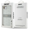 DKNY Repeat Texture Pattern with Tonal Stripe iPhone 16e Case - Beige