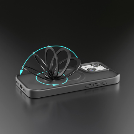 Nakładka Etteri Matt Mag Ring do iPhone 14 6,1" czarna