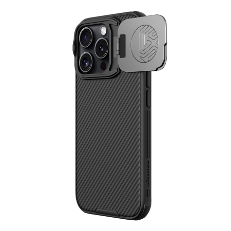 Etui Nillkin CamShield Prop Case na iPhone 16 Pro Max z osłoną na aparat i podstawką - czarne