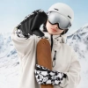 Qunature Panda Heat Transfer Kinder-Skihandschuhe, Größe S – Schwarz/Weiß