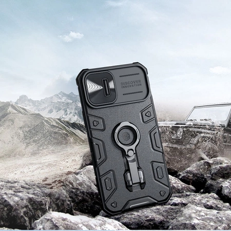 Nillkin CamShield Armor Pro Magnetic Case iPhone 14 Plus MagSafe armored cover stand ring black