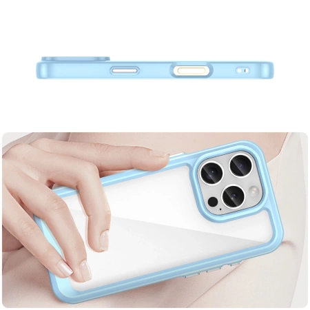 Outer Space Case mit Gelrahmen für iPhone 16 Pro – blau