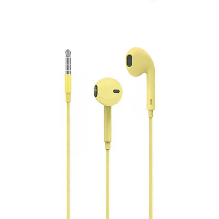 SŁUCHAWKI UNIWERSALNE DENMEN JACK 3,5 CALA ŻÓŁTE DOUSZNE DR01