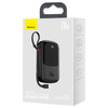 Baseus Qpow Digital Display powerbank z szybkim ładowaniem 20000mAh 20W QC/PD/SCP/FCP z wbudowanym kablem Lightning czarny