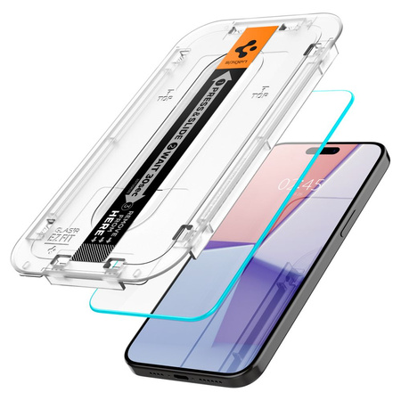 SZKŁO HARTOWANE SPIGEN GLAS.TR ”EZ FIT” IPHONE 15 PRO MAX CLEAR