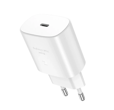 Ładowarka Sieciowa 25W PD 1xUSB-C + Kabel USB-C/USB-C Jellico EU25 biała