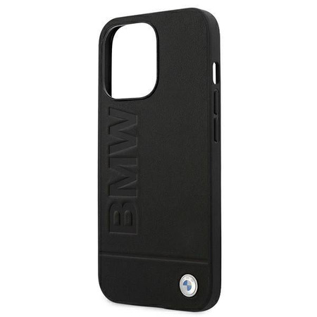 Etui BMW Signature Logo Imprint na iPhone 13 Pro Max - czarne
