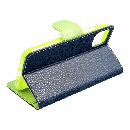 Kabura Fancy Book do XIAOMI Redmi 13c granatowy / limonkowy