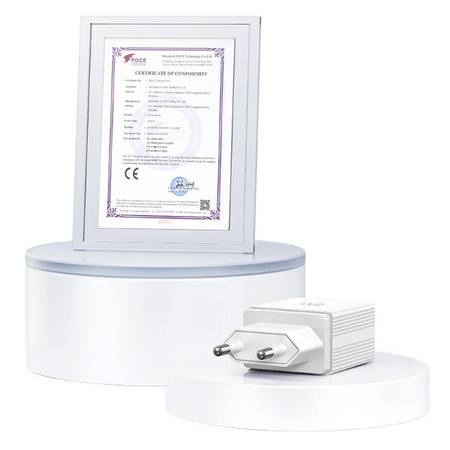USAMS Ład. siec. 2xUSB 18W + kabelLightning/USB-A Fast Charging biały/white series HC HCXLTZ01