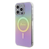 Oryginalne Etui APPLE IPHONE 15 PRO MAX Guess Hardcase IML Iridescent MagSafe (GUHMP15XHITSP) różowe