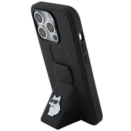 Karl Lagerfeld nakładka do iPhone 14 Pro Max 6,7&quot; KLHCP14XGSACHPK HC GRIPSTAND SAFFIANO CHOUPETTE PINS czarna