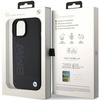 Etui BMW Leather Hot Stamp na iPhone 15 Plus - czarne