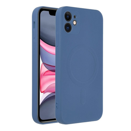 Futerał Silicone Mag Cover kompatybilny z MagSafe do IPHONE 11 niebieski