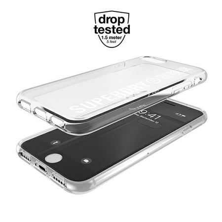 SuperDry Snap iPhone 6/6s/7/8/SE 2020 Clear Case biały/white 41573