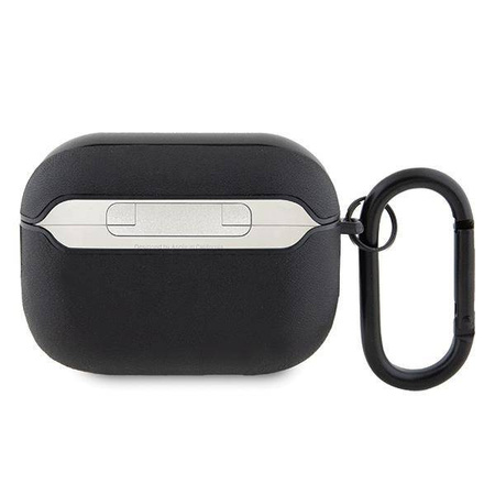 Original Handyhülle APPLE AIRPODS PRO 2 Mercedes AMG Cover Leather White Logo (AMAP2SLWK) schwarz