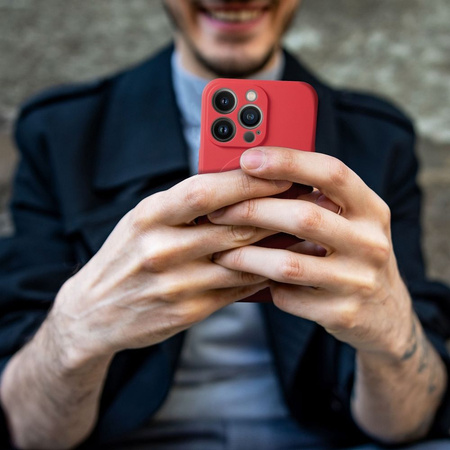 Futerał Silicone Mag Cover kompatybilny z MagSafe do IPHONE 13 MINI czerwony