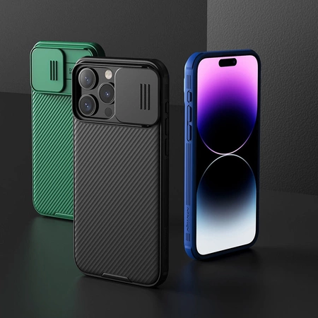 Nillkin CamShield Pro magnetische Hülle für iPhone 15 Pro Max mit Kameraschutz – Grün