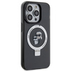 Etui Karl Lagerfeld Ring Stand Karl&Choupettte MagSafe do iPhone 13 Pro - czarne