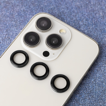 Pojedyncze szkło na aparat do iPhone 13 Pro / iPhone 13 Pro Max czarna ramka