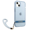 Etui IPHONE 13 MINI Guess Hardcase Translucent Stap (GUHCP13SHTSGSB) niebieskie