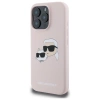 Karl Lagerfeld Silicone Case Heads Print MagSafe for iPhone 16 Pro Max - Pink