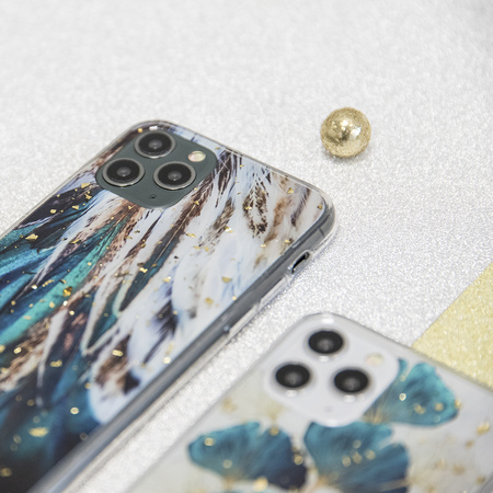 Nakładka Gold Glam do iPhone 15 Pro Max 6,7&quot; listki