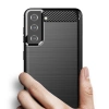 Carbon Case Flexibel Handyhülle TPU Schutzhülle für Samsung Galaxy S21+ 5G (S21 Plus 5G) schwarz