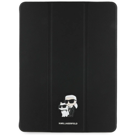 Etui Karl Lagerfeld Saffiano Magnetic Karl & Choupette na iPad Air 13" 2024 Book Cover - czarne