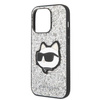 Karl Lagerfeld NFT Glitter Choupette Patch - Etui iPhone 14 Pro (srebrny)