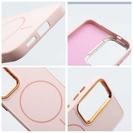 Futerał FRAME MAG COVER kompatybilny z MagSafe do SAMSUNG S25 PLUS pudrowy róż
