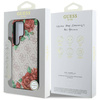 Oryginalne Etui SAMSUNG GALAXY S25 ULTRA Guess Leather 4G Flowers Print Metal Classic Logo MagSafe różowe