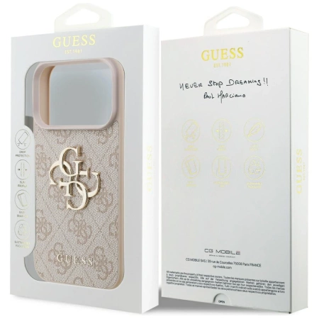 Guess 4G Big Logo Case für iPhone 17 Pro - Rosa