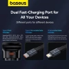 Baseus Enjoyment Pro USB-C (female) / Lightning (male) 60W car charger - black