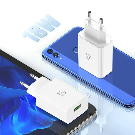 USAMS Quick Charge Kit Micro 2a 1m Fast Charging white/white SC series(CC083)