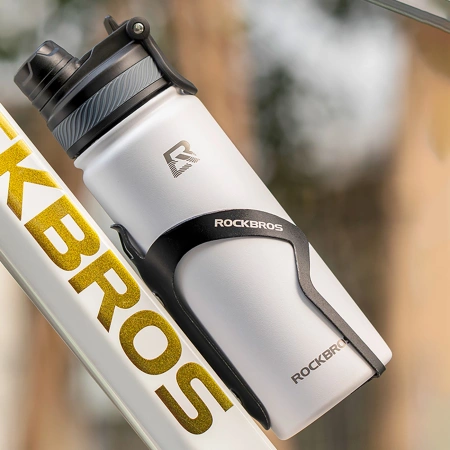 Rockbros 35210029005 thermal bicycle bottle for drinks 550 ml - white