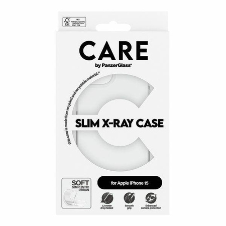 CARE by PanzerGlass Slim X-Ray Case für iPhone 15 – transparent