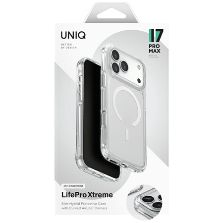 Etui UNIQ LifePro Xtreme do iPhone 17    Pro Max Magclick Charging przezroczysty
