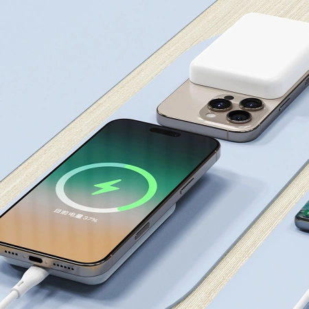 Powerbank Dudao K26S 5000mAh 20W USB-A / USB-C / MagSafe - white