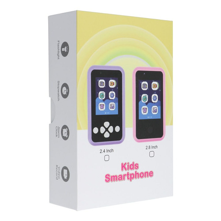 Telefon do gier dla dzieci z ekranem IPS 2,4" z przyciskami KDC-0027A różowy