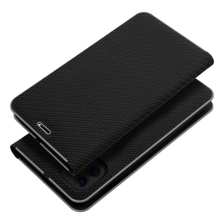 Kabura LUNA Book Carbon do IPHONE 15 Plus czarny