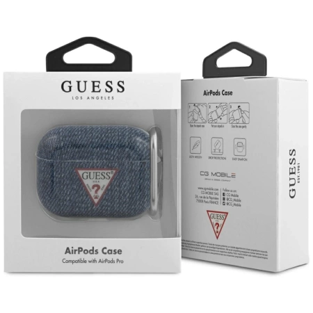 Guess GUACAPTPUJULDB AirPods Pro cover granatowy/dark blue Jeans Collection