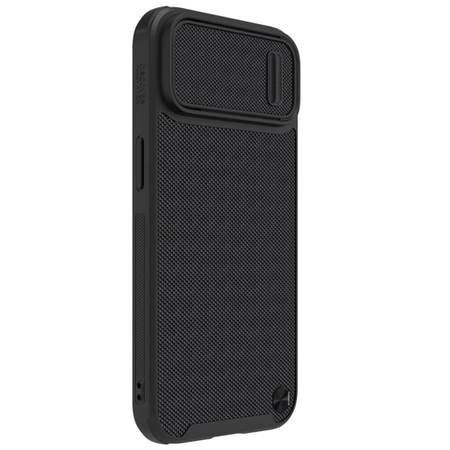 Nillkin Textured S Case für iPhone 14, gepanzerte Hülle mit Kameraabdeckung, schwarz