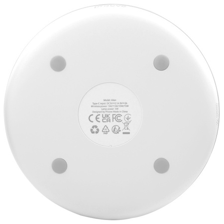 Proove Lampka nocna Alien LED RGB 5W     z ład. indukcyjną 15W biały/white