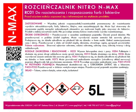 NITRO RC-01 N-MAX 5L Lösungsmittelverdünner