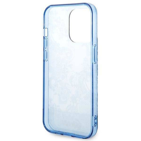 Guess Porcelain Collection - Etui iPhone 14 Pro (niebieski)