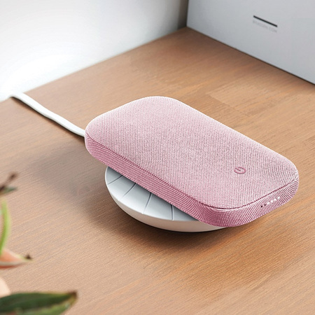 Lexon Powersound Powerbank indukcyjny5000 mAh z głośnikiem bluetooth różowy/pink LA128P